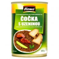 Čočka s klobásou Hamé 415g plech 