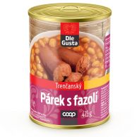 Trenčanský párek s fazolí 415g Dle Gusta