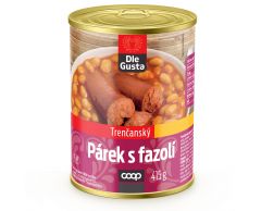 Trenčanský párek s fazolí 415g Dle Gusta