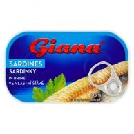 Sardinky Giana ve vlastní šťávě 125g/90g