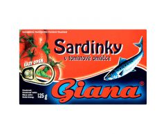 Sardinky Giana v rajčatové omáčce 125g/90g 