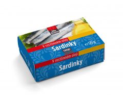 Sardinky v rostliném oleji 125g/90g Dle Gusta