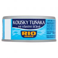 Tuňák Rio Mare kousky ve vlastní šťávě 160g/120g