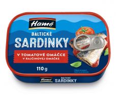 Sardinky baltické v tomatě Hamé 110g/77g 