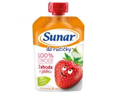 Sunar do ručičky 100% ovoce Jahoda jablko 100g