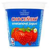 Choceňský smetanový jogurt jahodový 150g