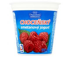 Choceňský smetanový jogurt malinový 150g