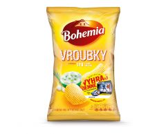 Bohemia Vroubky s příchutí Sýr a jarní cibulka 120g