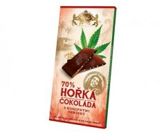 Čokoláda hořká s konopnými semínky 80g 