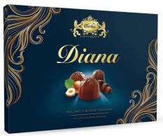 Diana pralinky z mléčné čokolády s lískovým oříškem 133g 