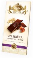 Čokoláda hořká 70% s drcenými oříšky 80g 