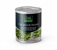 Lusky fazolové zelené krájené 425ml/200g COOP Premium 