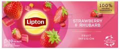 Čaj Lipton ovocný Strawberry & Rhubarb 20x1,6g