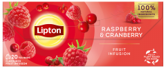 Čaj Lipton ovocný Raspberry & Cranberry 20x1,6g