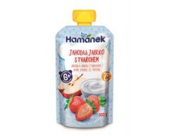 Hamánek kapsička Jahoda-jablko s tvarohem 100g