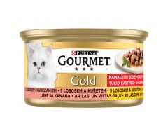 Gourmet Gold s lososem a kuřetem 85g 