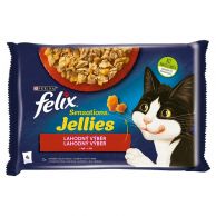 Felix Sensations kapsička hovězí a kuřecí v želé 4x85g