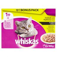 Whiskas kapsička kočka Drůbeží výběr ve šťávě 12x100g 