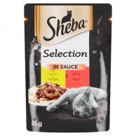 Sheba Selection in Sauce s kuřecím&hovězím masem 85g