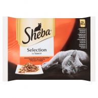 Sheba Selection in Sauce masová výběr 4x85g kapsičky