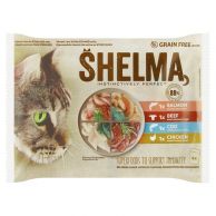 Shelma kapsička kočka výběr z masa a ryb 4x85g