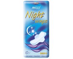 Dámské vložky Micci Night s křidélky 10ks 
