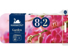 Toaletní papír Harmony premium Garden Pure White 3vr 8+2role