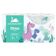 Toaletní papír Harmony Dino 3vr 8rolí