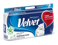 Toaletní papír Velvet white 3v 8x18,3m