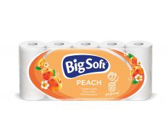 Toaletní papír Big Soft Colour broskev 2v 8+2x22m